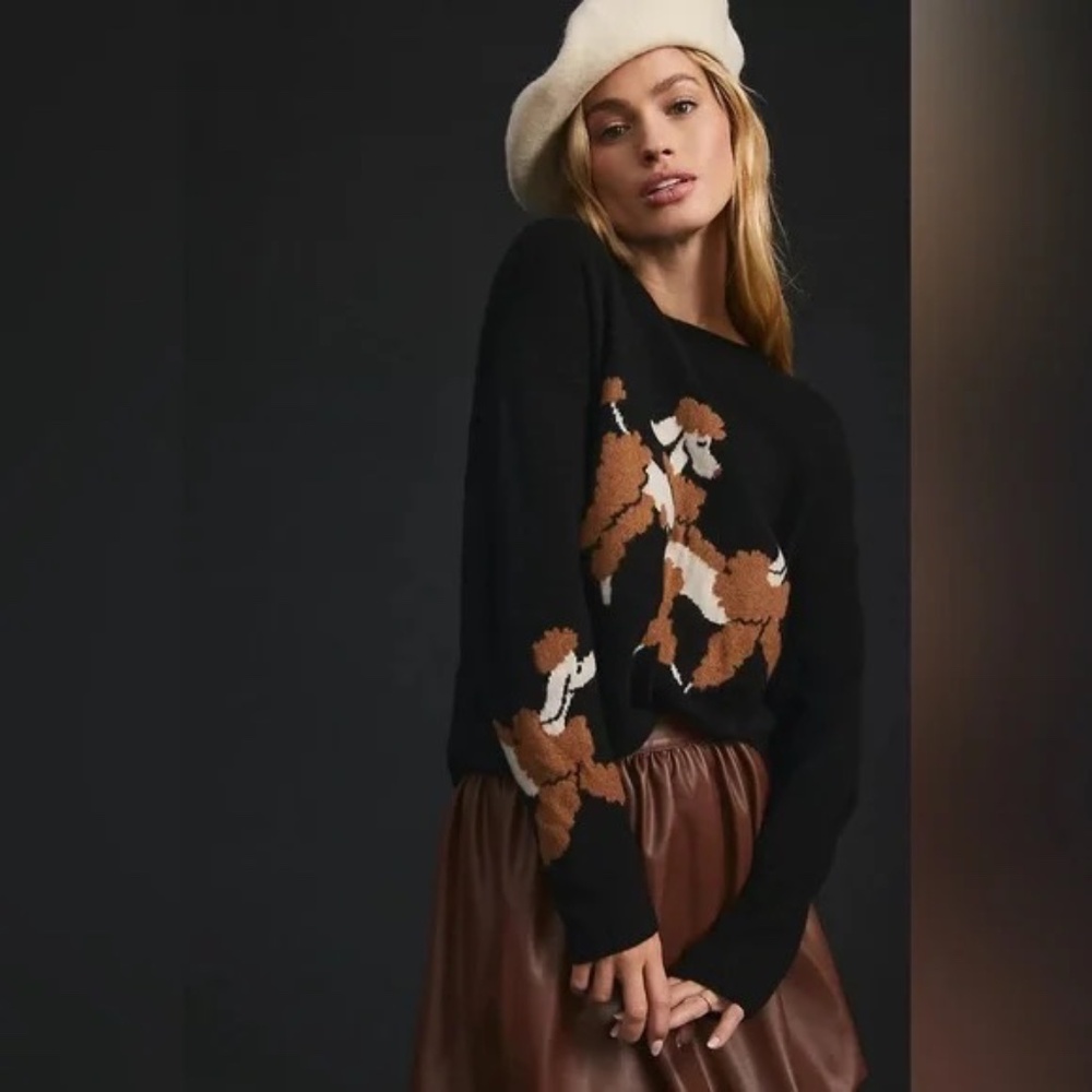Anthropologie Maeve Cashmere Poodle Pullover Sweater S